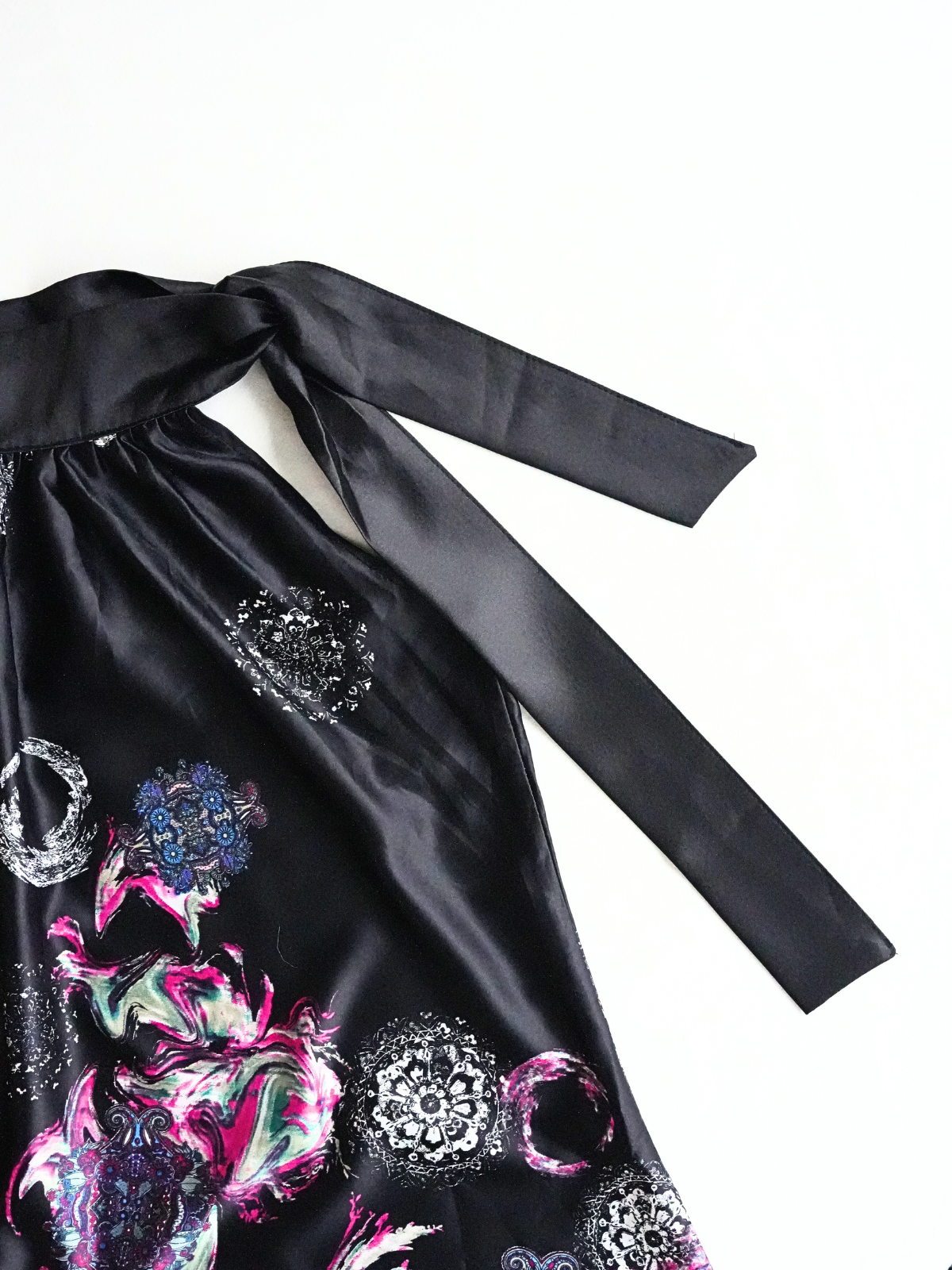 Midnight Satin Halter - S/M