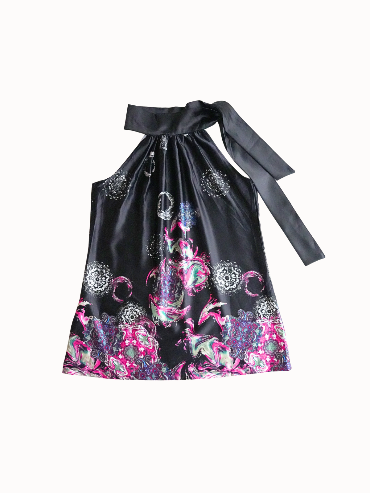 Midnight Satin Halter - S/M