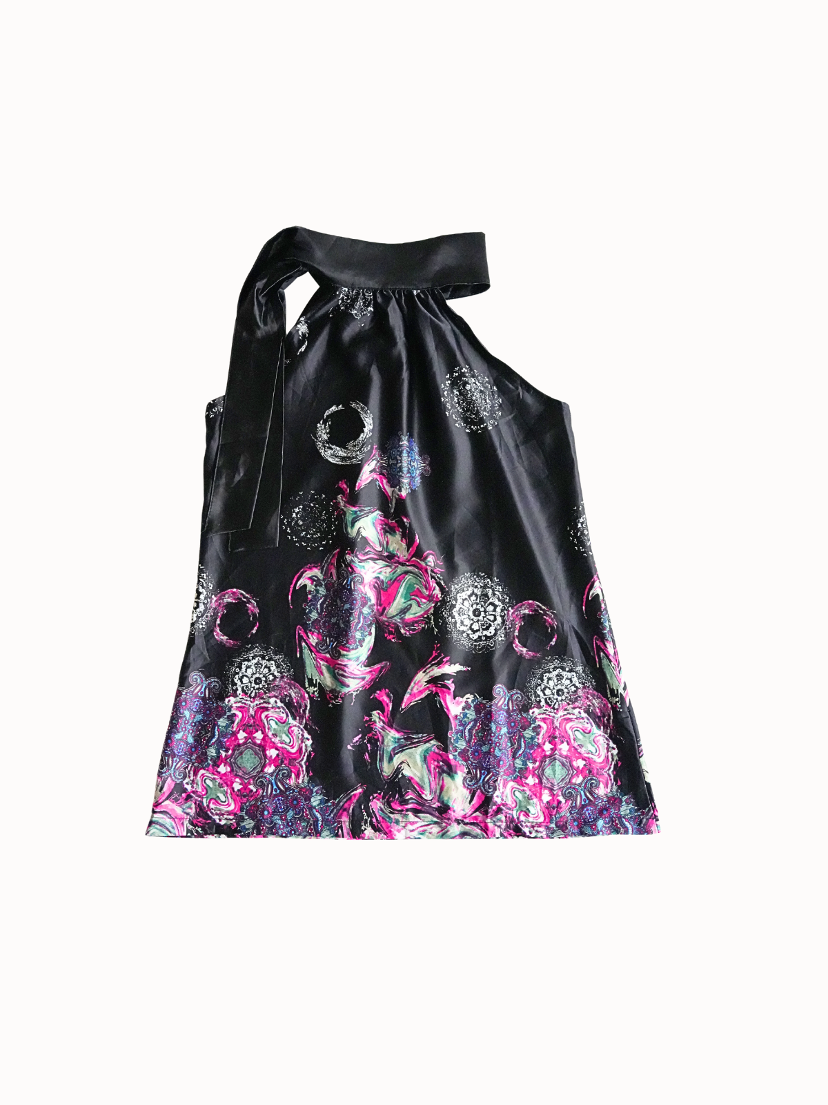 Midnight Satin Halter - S/M