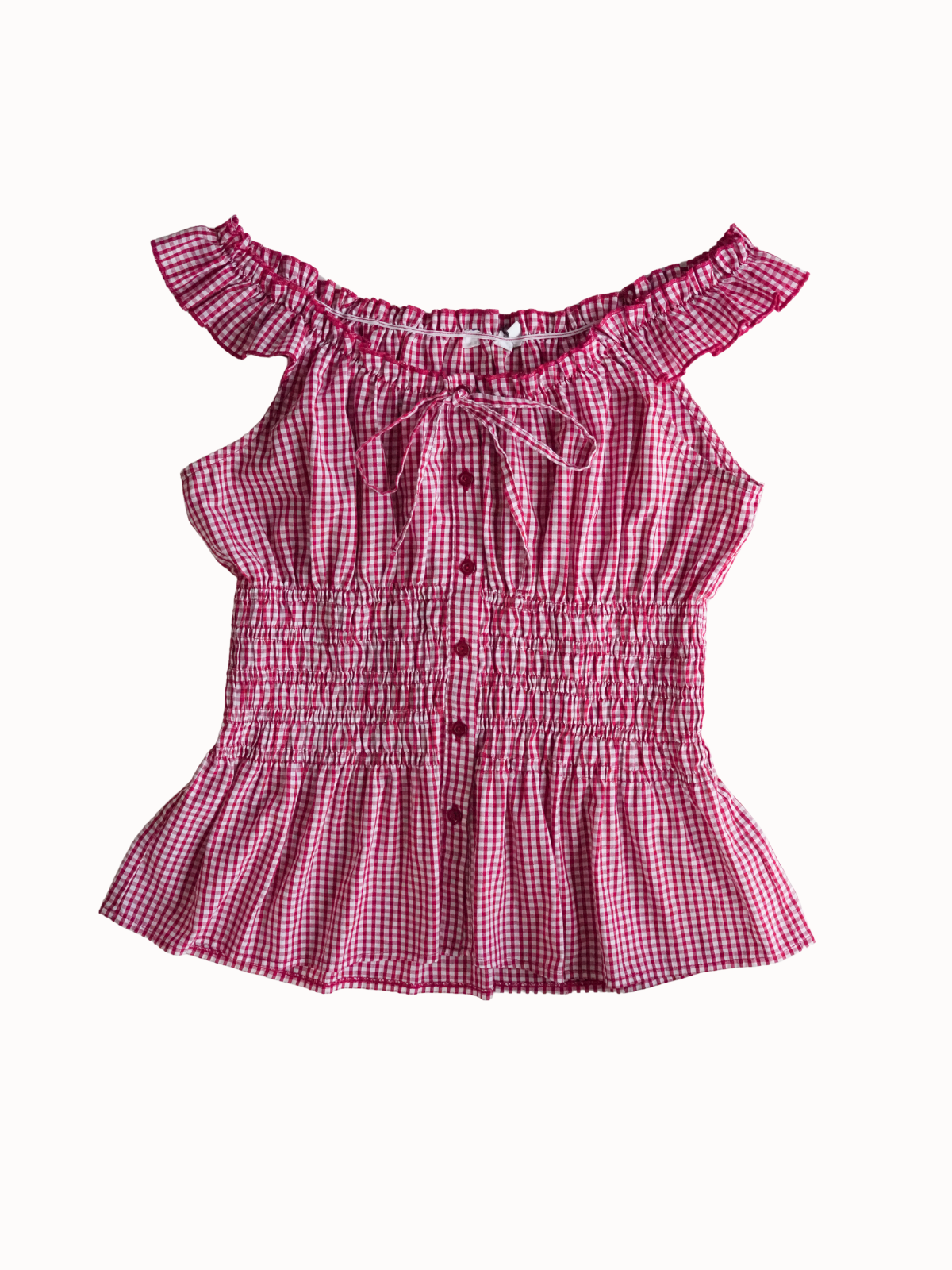 Gingham Smock Top - S