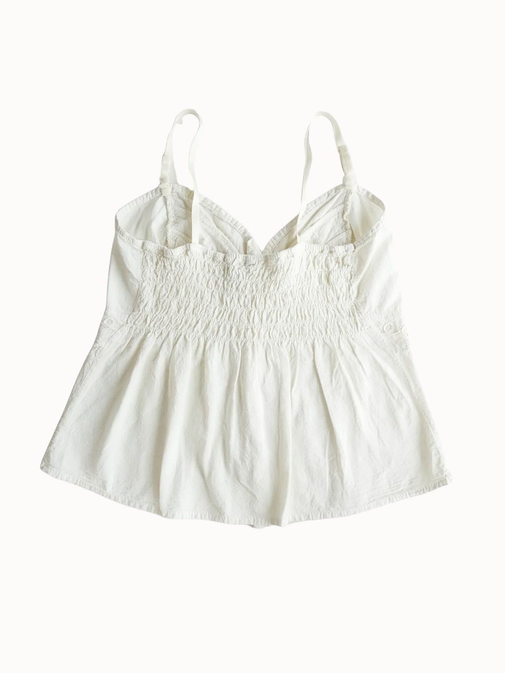 White Broderie Top - S