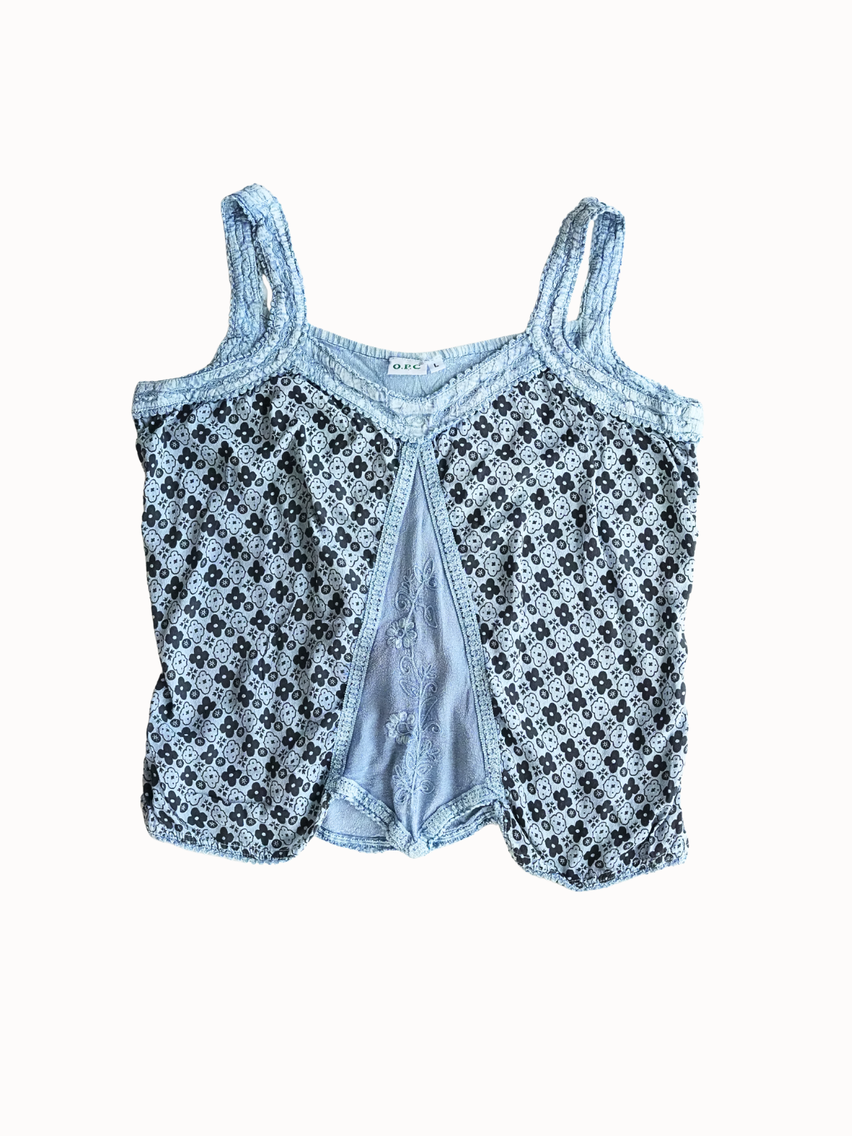Floral Lace Panel Top - L