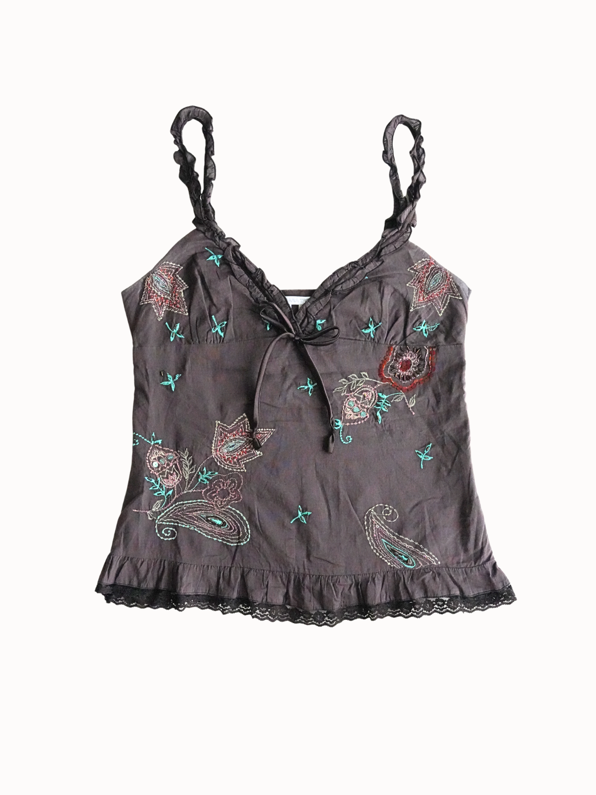 Embroidered Boho Cami - S