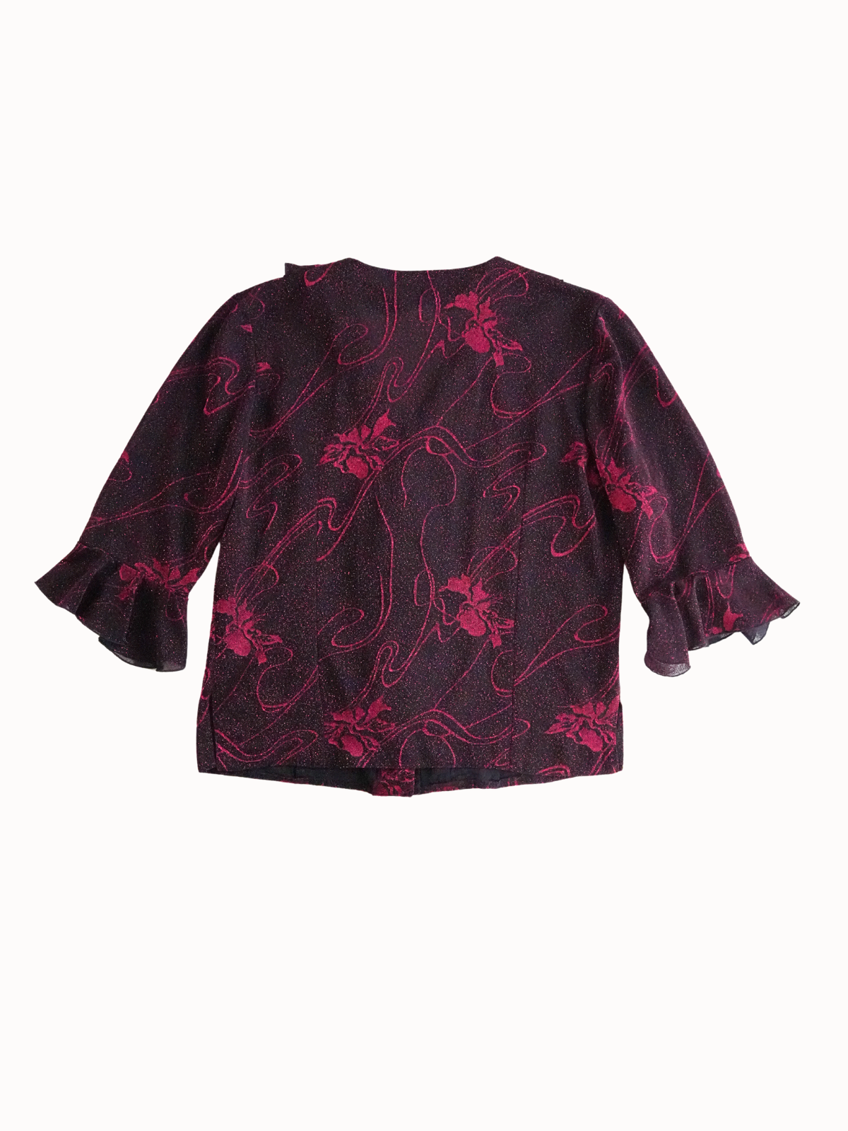 Burgundy Bloom Blouse - L/XL