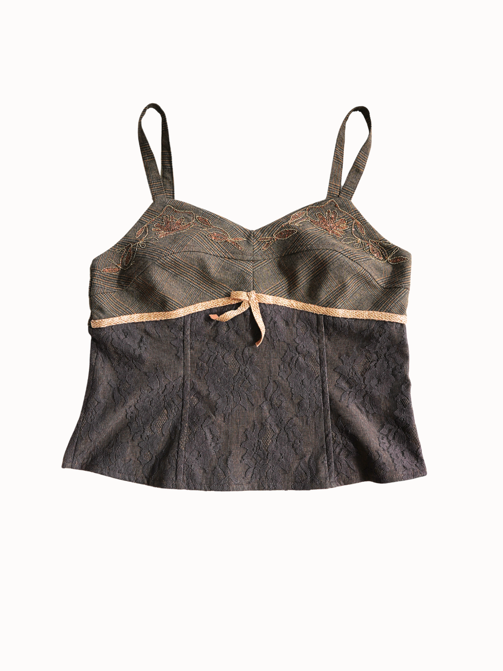 Bronze Plaid Bustier M/L