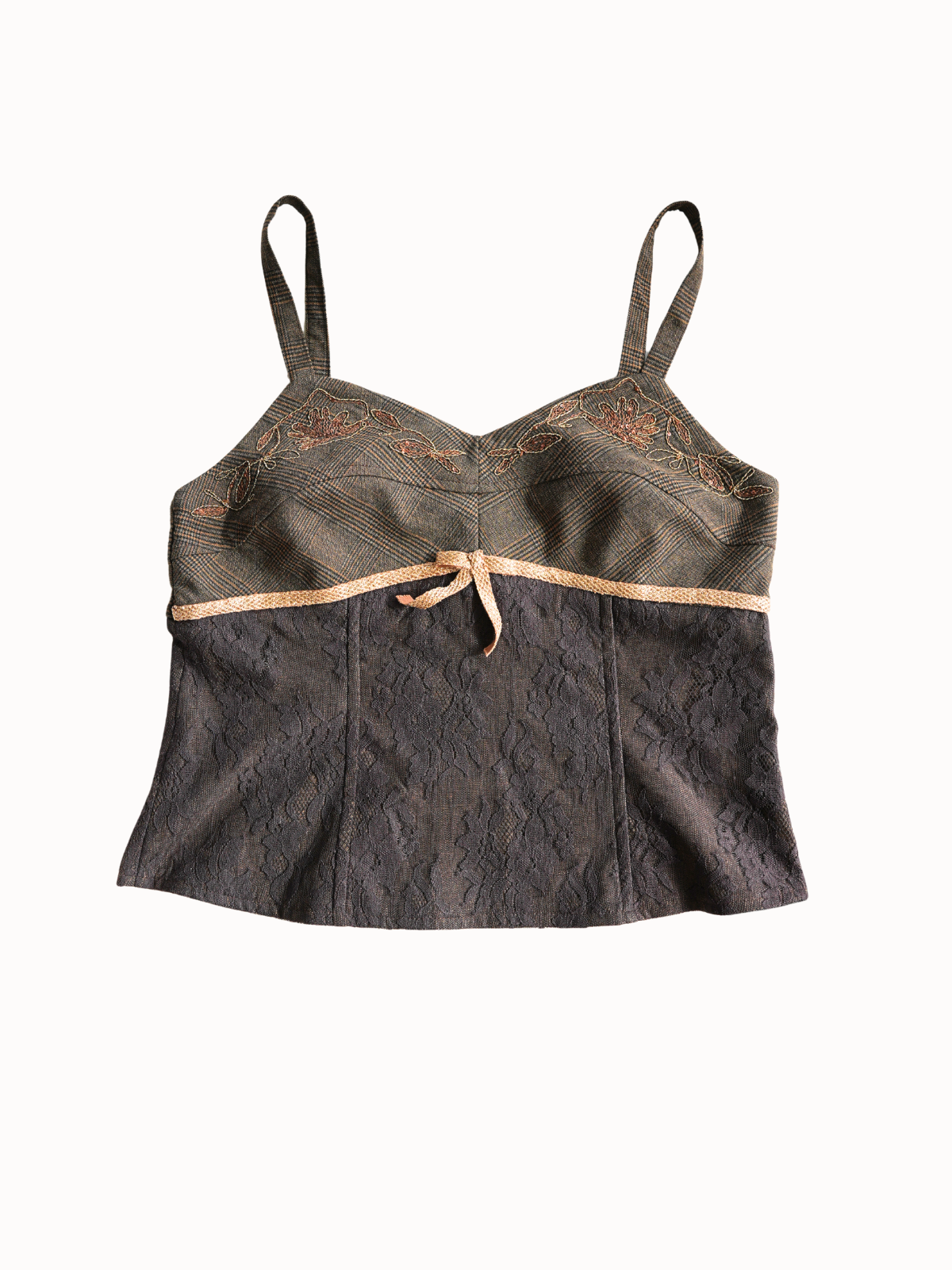 Bronze Plaid Bustier M/L