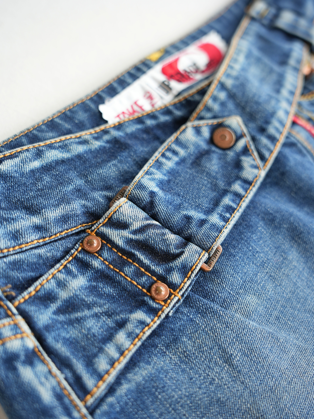 Diagonal Waist Denim- S