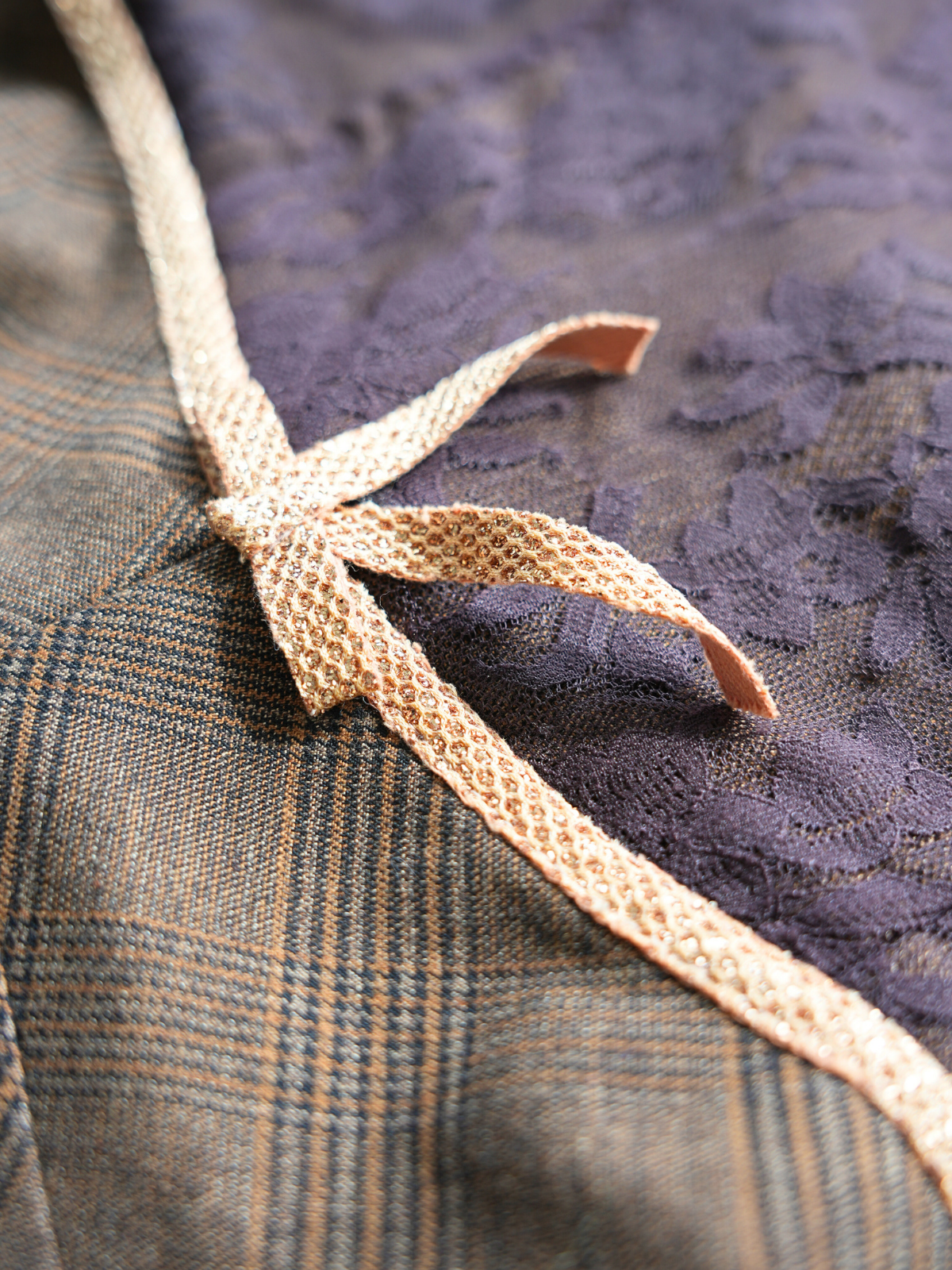 Bronze Plaid Bustier M/L