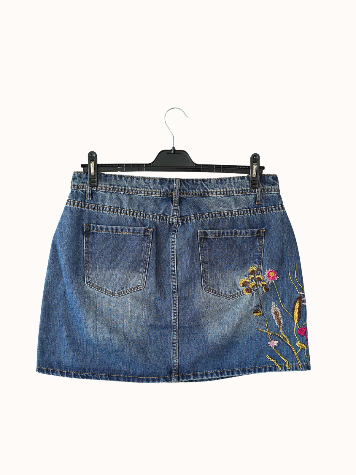 Floral Embroidered Denim - XL