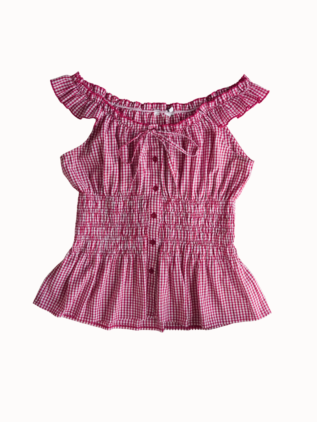 Gingham Smock Top - S