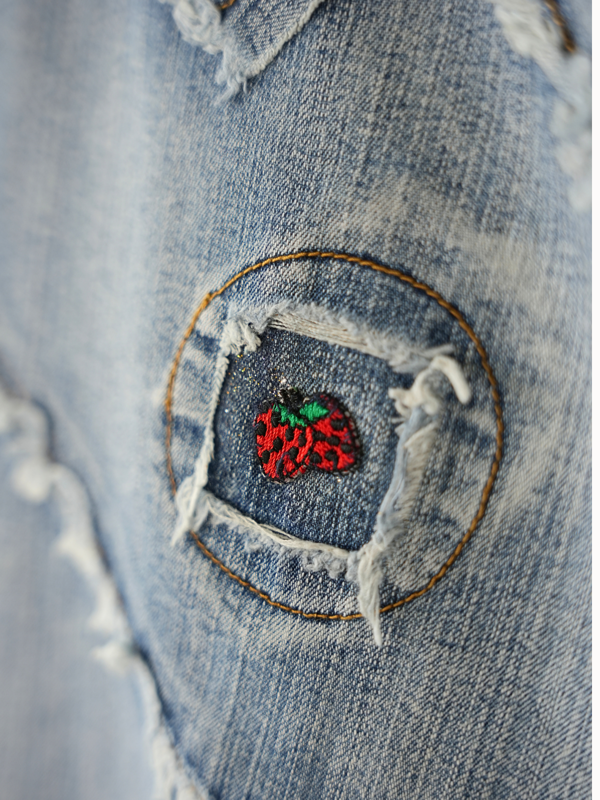 Rebel Stitch Denim Skirt - 31