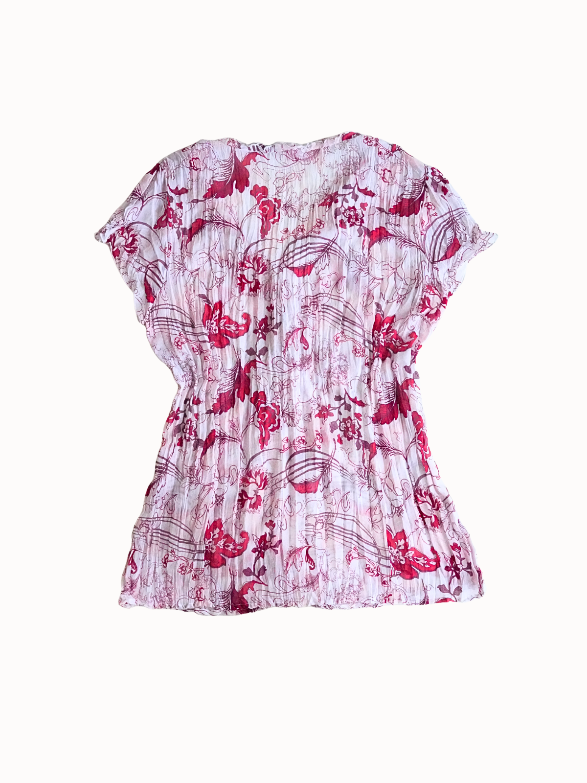Floral Crinkle Blouse - S