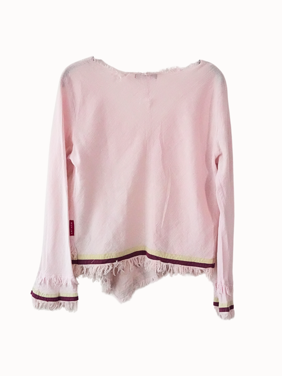 Frayed Pink Sweatshirt - L