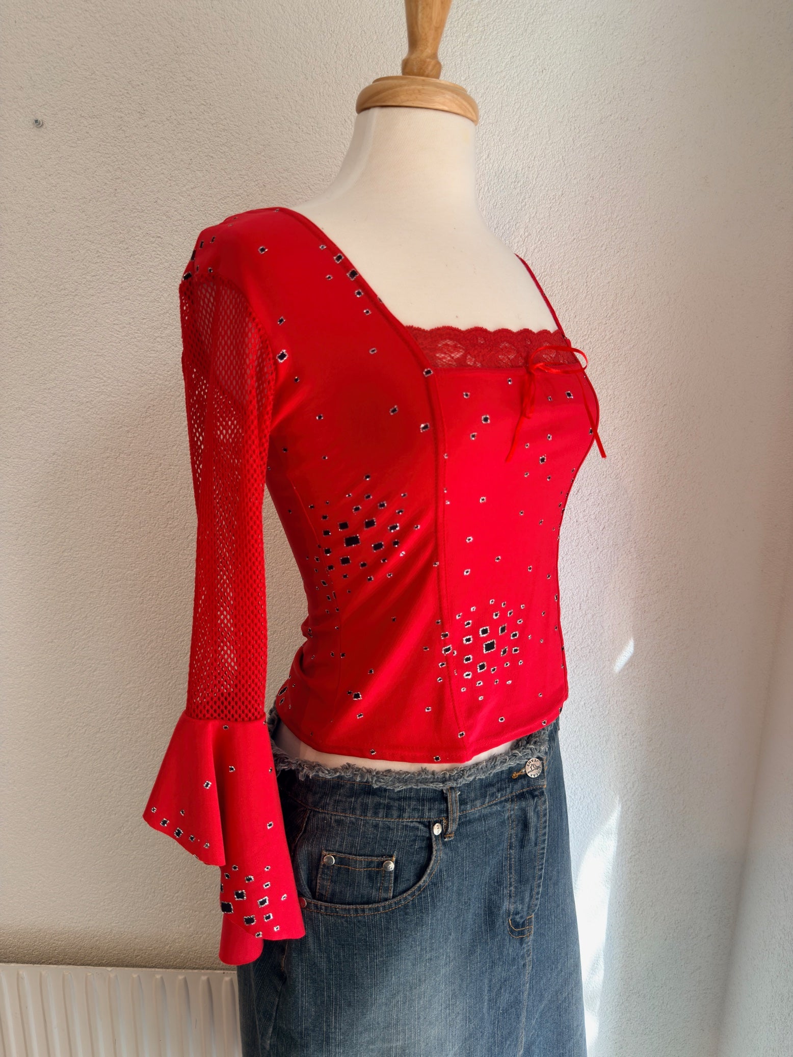 Statement Party Top – Röd