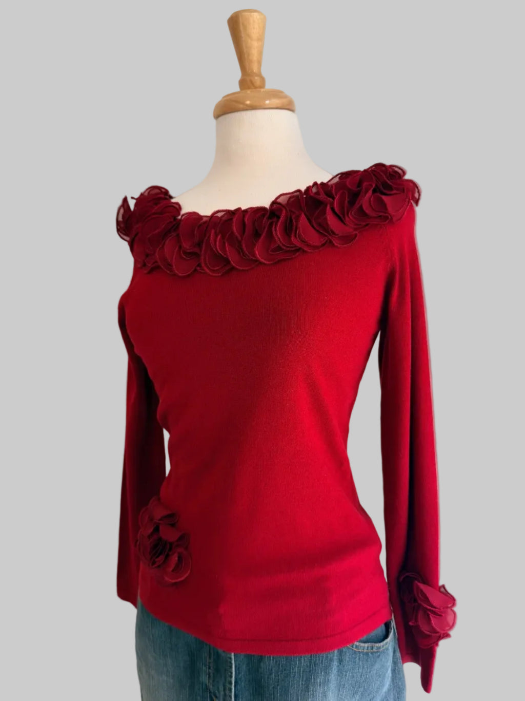 Soft Glam Topp – Röd