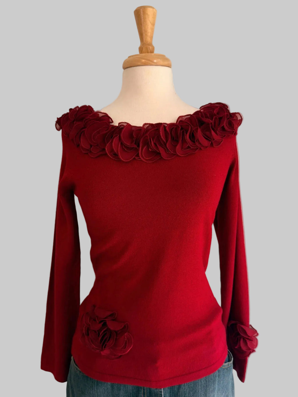 Soft Glam Topp – Röd