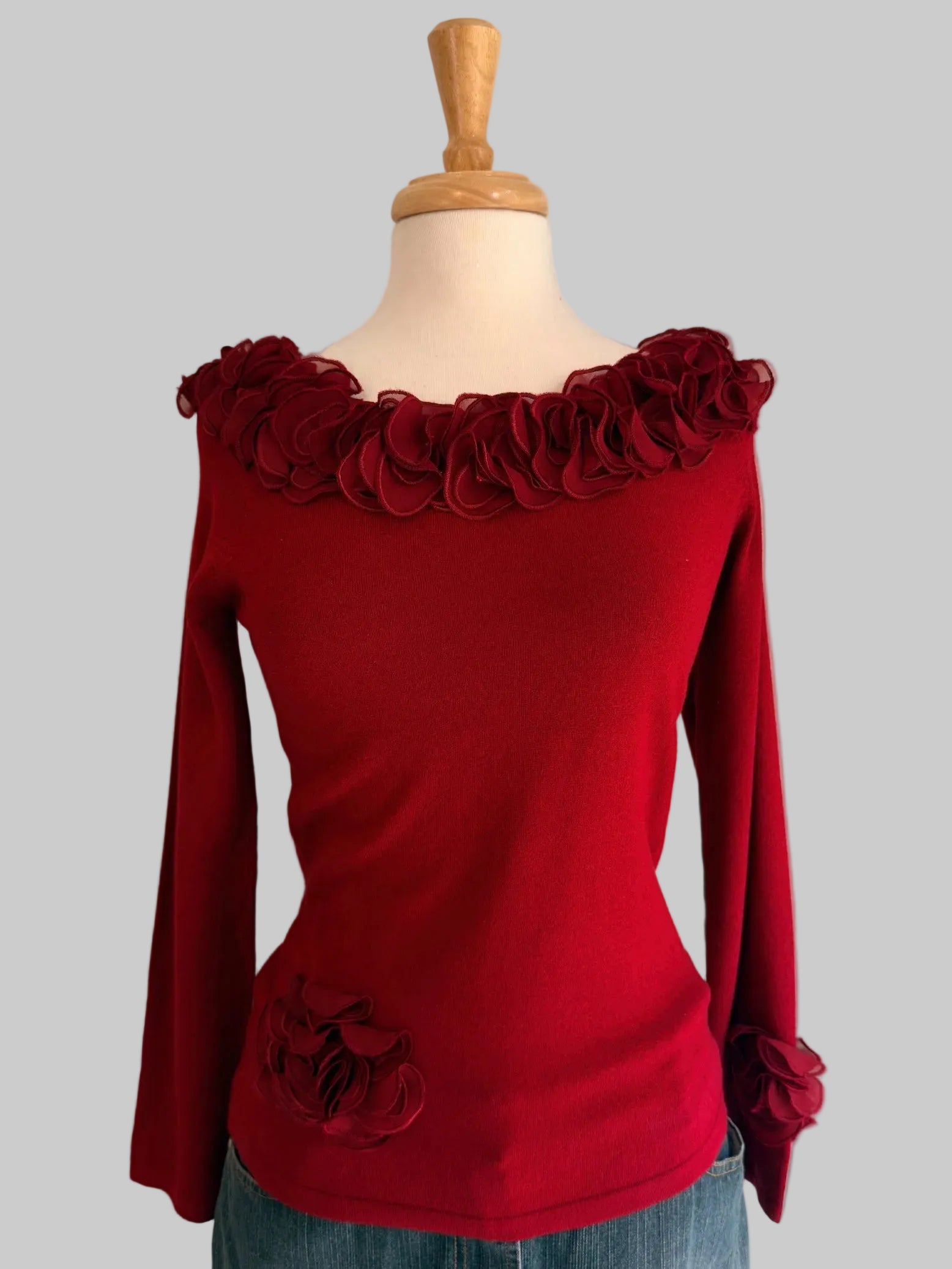 Soft Glam Topp – Röd