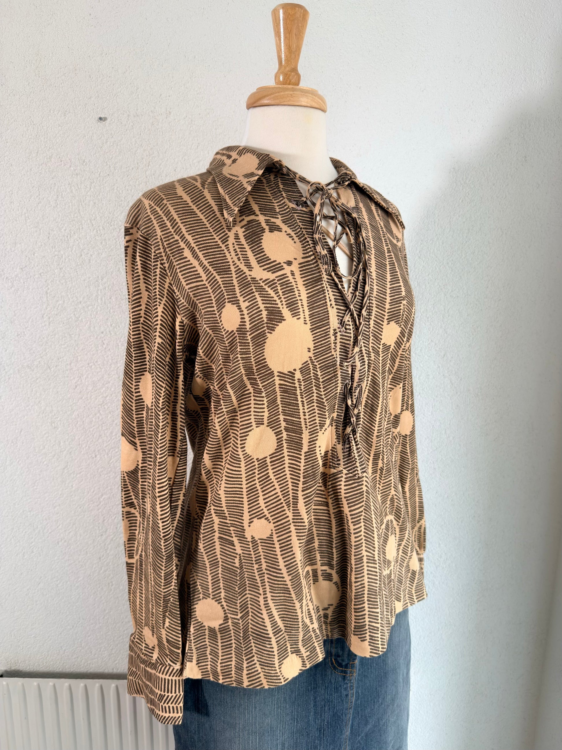 Vintage Style Blus – Brun