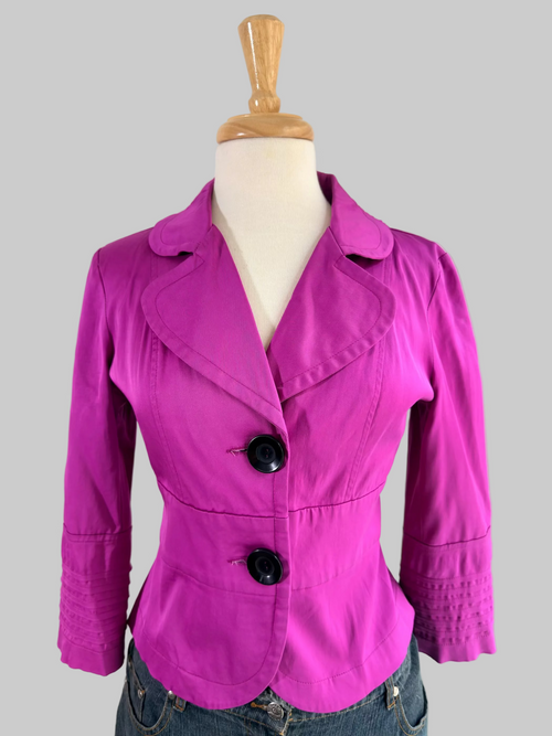 Chic Rosa Kavaj med Detaljer