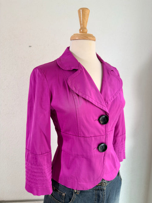 Chic Rosa Kavaj med Detaljer