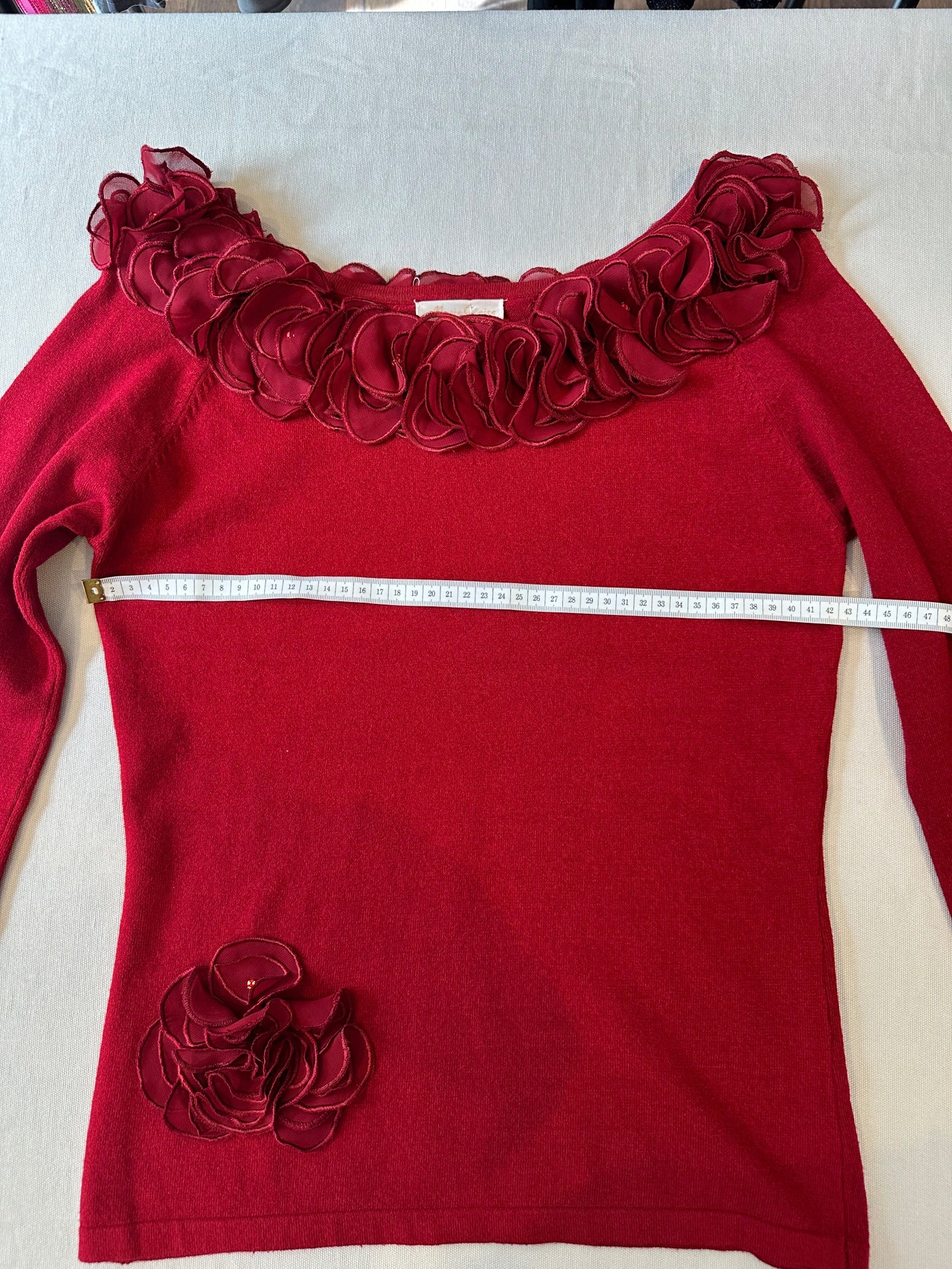 Soft Glam Topp – Röd