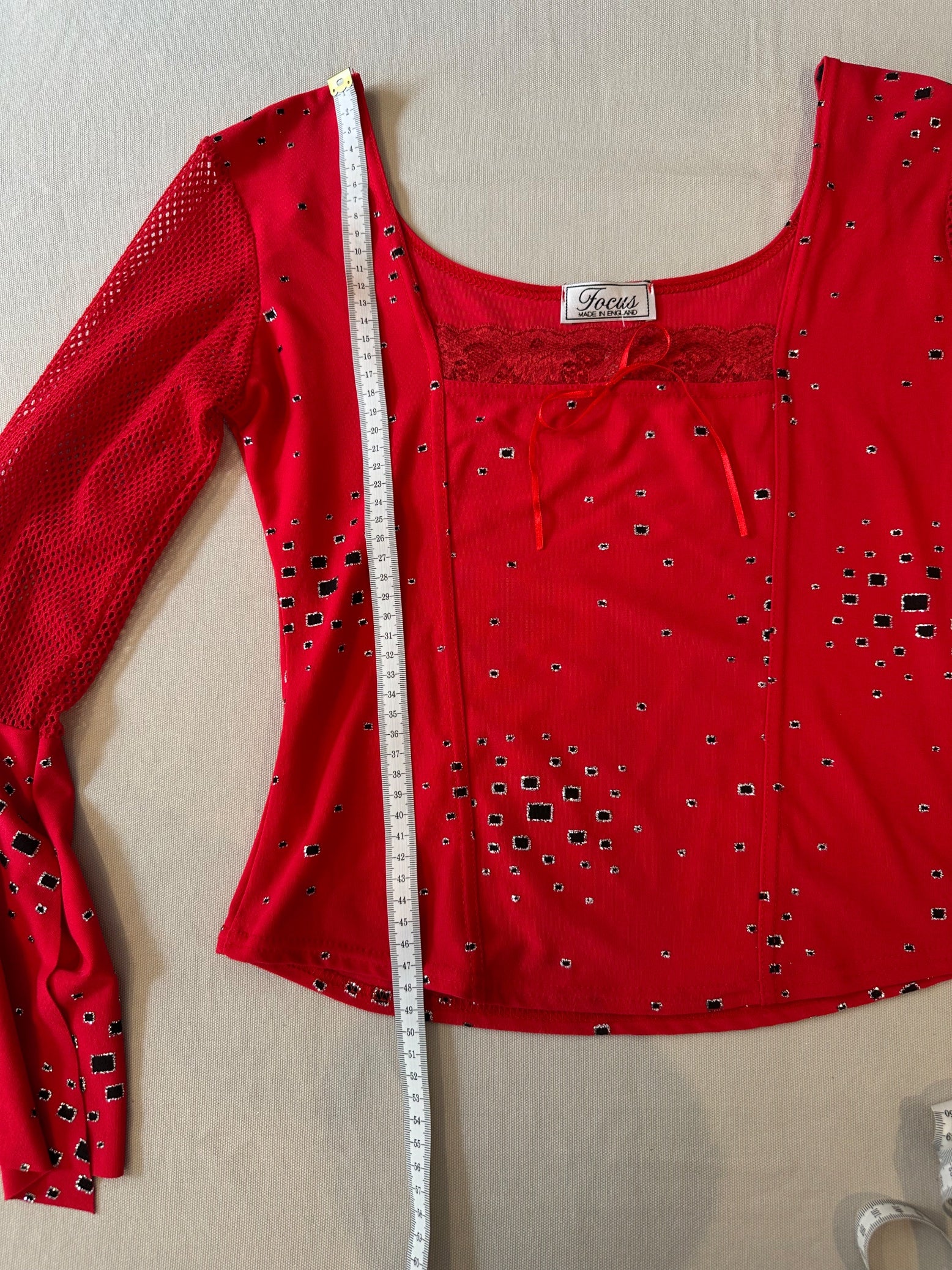 Statement Party Top – Röd