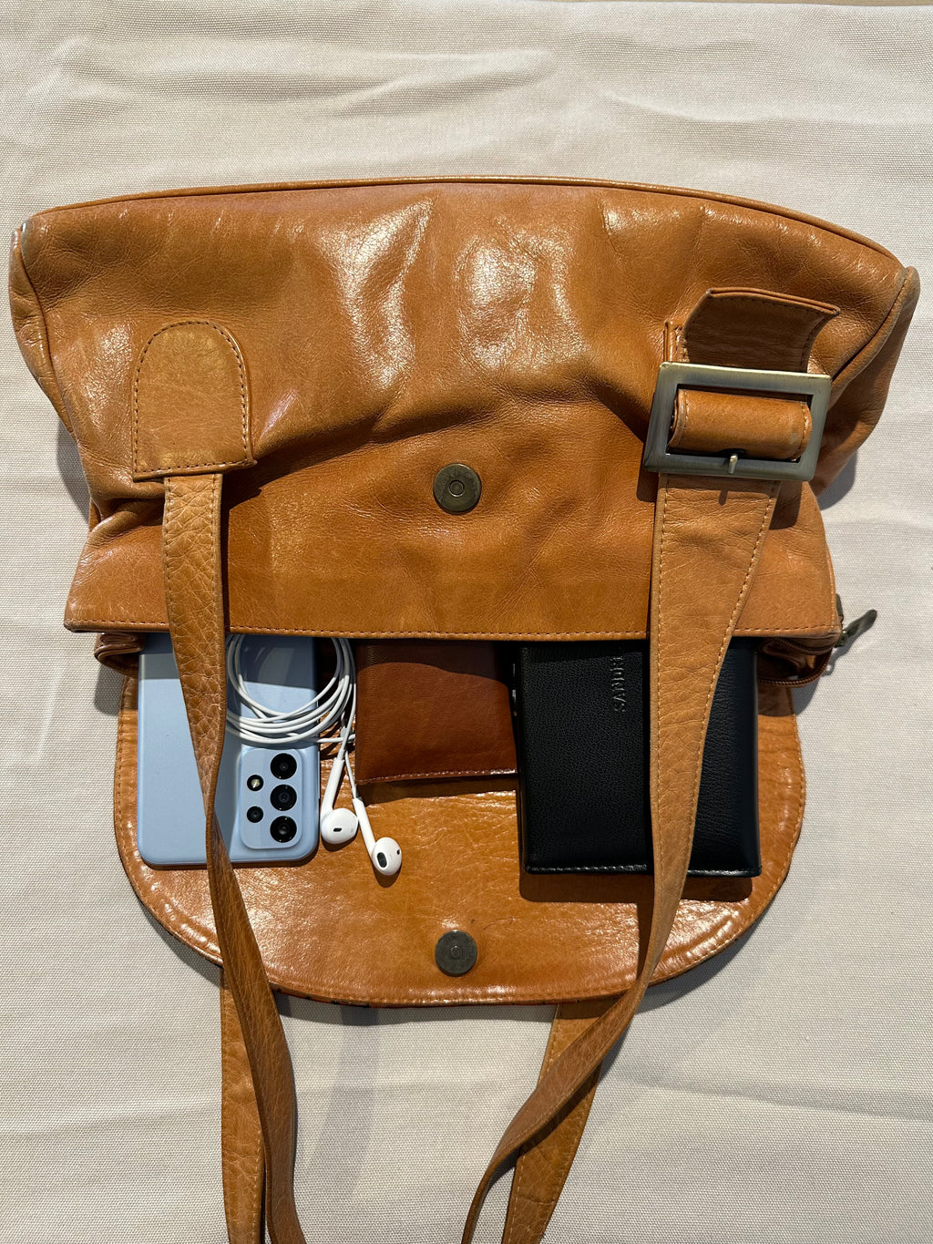 Vintage Croc Bag – Brun Axelväska