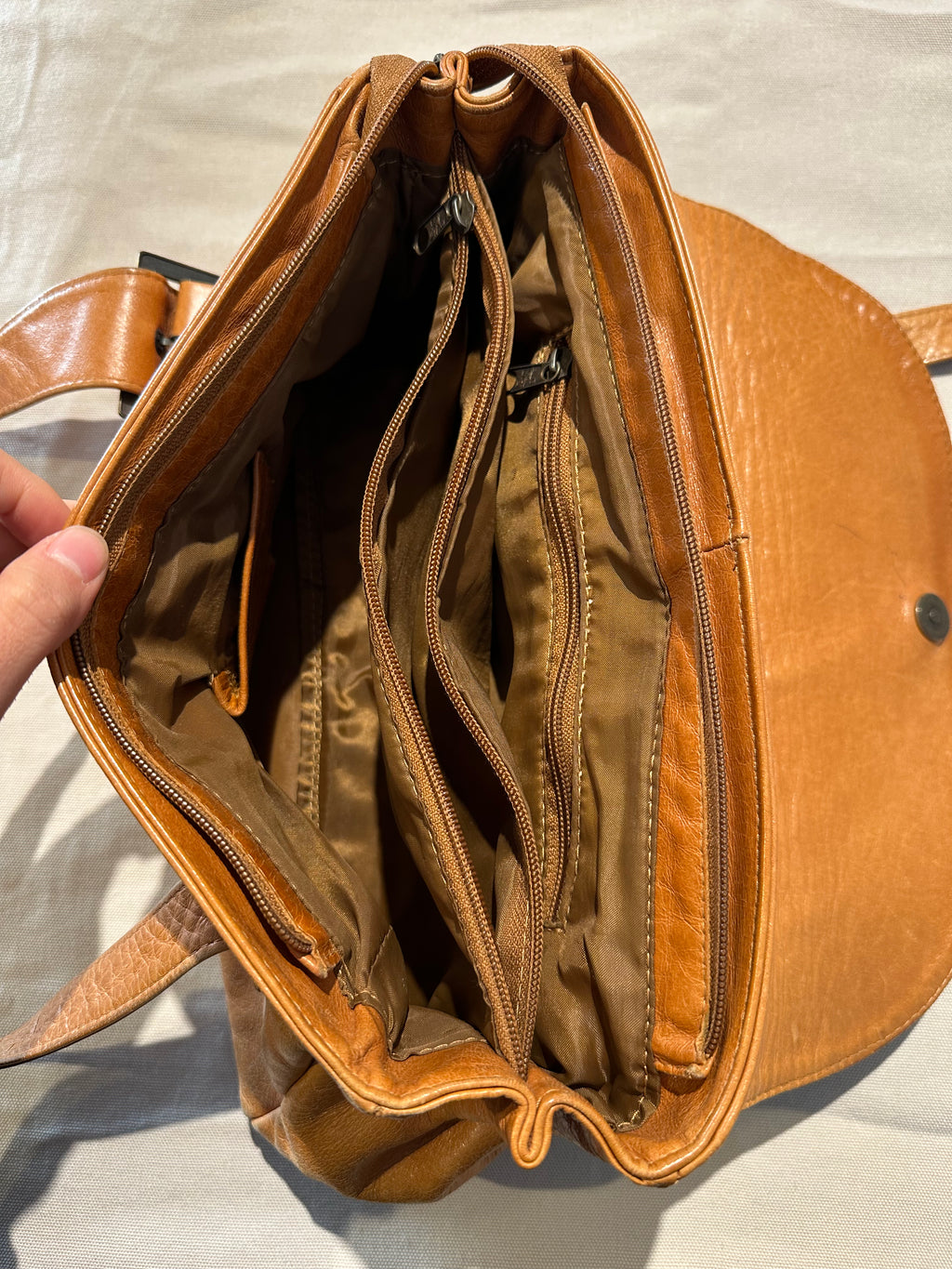 Vintage Croc Bag – Brun Axelväska